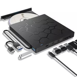 7in1 USB 3.0 A C타입 외장 ODD CD DVD롬 레코더 ED02 외장 ODD 레코더기기