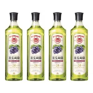해표 포도씨유, 900ml, 4개