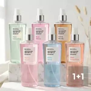 (총2개)리코셀 데일리 퍼퓸 미스트 250ml (화이트머스크/그린티/로즈/자몽/피치/우디 택1) 살냄새 향수 / (