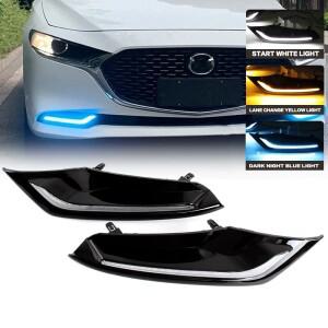 LED DRL 마쓰다 3 세단 2019 2020 전방 주행 안개등, 주간 주행등, 다이내믹 방향 지시등 포함
