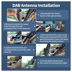 Grandnavi 자동차 DAB + 디지털 라디오 상자 수신기 안테나 안드로이드 스테레오에 대한 공중 USB 인터페