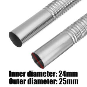 60cm/100cm/120cm/150cm/200cm/250cm/300cm 자동차 공기 디젤 주차 히터 트럭 밴 배기관 튜브 벤트 + 24mm