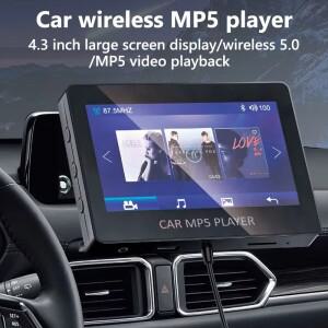 자동차 오디오 수신기 블루투스 FM 4.3인치 MP5 플레이어 지원 TF카드 리모컨 터치스크린 아님