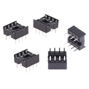 DIP-8PIC 라운드 홀 8 핀 2.54mm DIP IC 소켓 어댑터, 솔더 타입 칩 베이스 회로 커넥터, 20 개