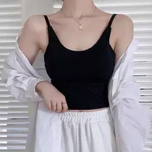 일체형 속옷 탑 블랙 나시 여성 브라캡나시 여름 브라탑나시 브라 패드 쿨