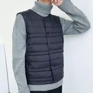 투웨이 조끼 정장 베스트 다운 넥라인 남성 구스패딩 경량 v넥 [aD9BF27]