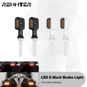 오토바이 후면 미니 E 마크 LED 브레이크 회전 신호등 표시기 Harley Sportster XL 1200 883 Touring Dyna