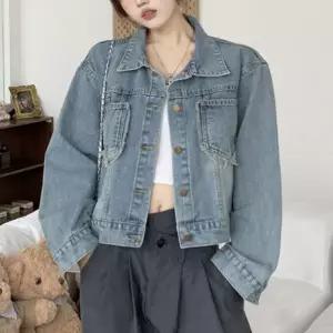 [제이에스엘케이]여성 루즈핏 포켓 빈티지 데님 청자켓 (24202790A)