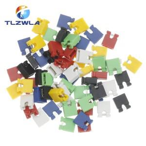 60Pcs 화려한 핀 헤더 표준 컴퓨터 점퍼 블록 커넥터 2.54mm 3 1/2 하드 디스크 드라이브 마더보드 확장 카
