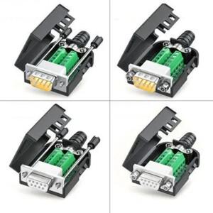 RS232 RS485 DB9 커넥터 Male Female 9 핀 브레이크 아웃 터미널 COM D-SUB 21-24 AWG 와이어 솔더리스