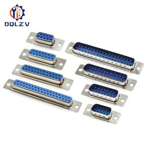 5PCS D-SUB 9 15 25 37 핀 남자 여자 솔더 유형 커넥터 DIP 일자 마운트 직렬 포트 어댑터 2 행 DB9 DB15 D