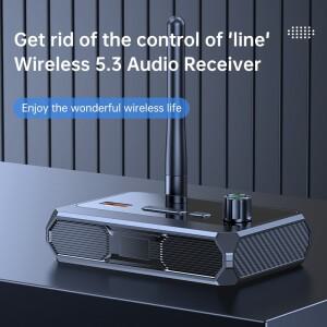 VAORLO 다기능 Bluetooth 5.3 오디오 수신기 HIFI 3D 스테레오 3.5MM AUX RCA 유선 스피커 차량용 키트 증