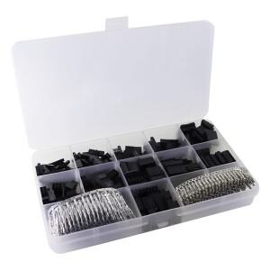 620Pcs Dupont 커넥터 2.54mm 케이블 점퍼 와이어 핀 헤더 하우징 키트 수 압착  암 터미널