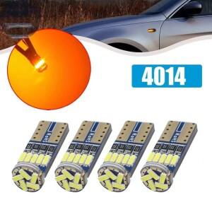 10x T10 W5W 4014 15SMD LED Canbus 고전력 자동차 클리어런스 웨지 사이드 라이트 인테리어 돔 독서 램프