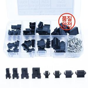 200PCS 2.54mm 피치 2/3/4/5Pin JST SM 커넥터 암수 헤더 플러그 하우징 핀 압착 단자 어댑터