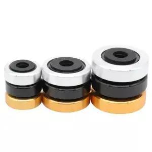 4pcs 알루미늄 피트 충격 흡수 장치 HIFI 고무 턴테이블 오디오 스피커 절연 패드 40mm x