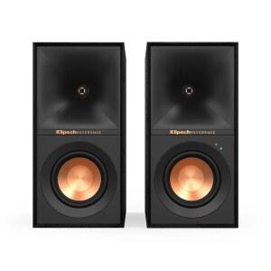 Klipsch 레퍼런스 R-40PM 전원 책장 스피커 - 90도 x 90도 트랙트릭스 혼 - 선형 여행 서스펜션 - 세련되고 현대적인 외관