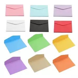 다채로운 빈 미니 종이 봉투 결혼식 파티 초대장 인사 카드 선물 커버 60 개 115x82mm