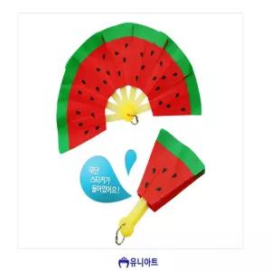 윤즈잡화 수박 접이식부채 미술공예