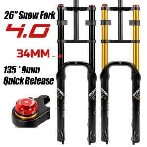 히말로 26인치 팻 타이어 스노우 자전거 포크 34mm 빅사이즈 135mm 드롭아웃  서스펜션 댐핑 조절 가능 액