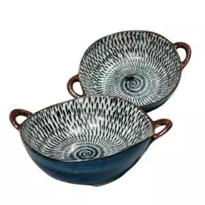 도자기 접시 반찬 그릇 구프 플레이팅 접시 18cm 2P 도자기 접시 반찬 그릇 구프 접시
