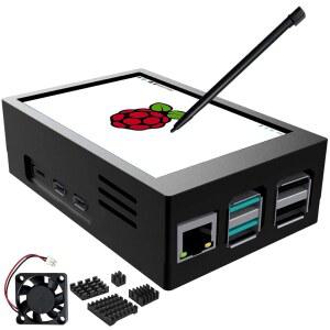CUQI 라즈베리 파이 디스플레이, 5 케이스 포함 3.5인치 터치스크린, 미니 팬 및 파이용 히트싱크 480x320 TFT LCD 60FPS 모니터