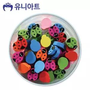 35번 나무비즈 모양비즈 미술놀이 5000통 유니아트 공예 무당벌레