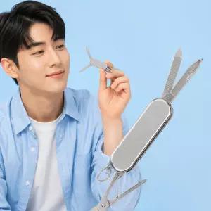 미니멀티툴 키체인 멀티공구 맥가이버칼 휴대용 접이식 주머니 초소형 초경량 캠핑 아웃도어 등산나이프