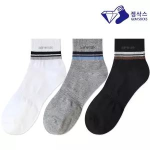 [에어워크]젬삭스 남성 데일리 스포츠 단목 양말 2족