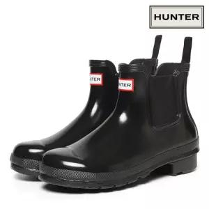 헌터 HUNTER 오리지널 글로스 첼시 레인부츠 장화 블랙 WFS2078RGL-BLK