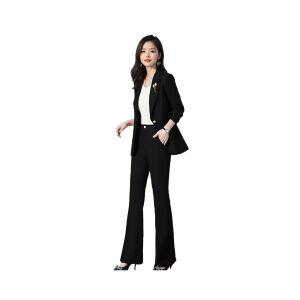 바지 레이디 여성용 면접 투피스 빅사이즈 오피스 여성정장세트 더블 세트 우아한
