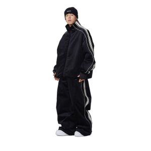 커플 남자 여자 아노락보드복 상의 하의 세트 스노우보드옷 스키복 블랙