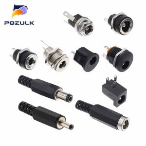 5PCS DC 5.5x2.1mm 커넥터 전원 플러그 암수 잭 소켓 너트 패널 마운트 어댑터