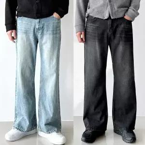 [롱다리 치트키] M1023 와이드 플레어핏 워싱 데님진 사계절 부츠컷 데일리 청바지 S~3XL 3color