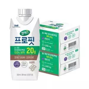 [셀렉스] 프로핏 웨이프로틴 초콜릿, 330ml, 24개