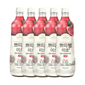 쁘띠첼 미초 석류 과일 발효 식초 음료 900ml 5개 MNA