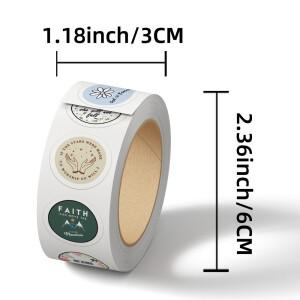 500Pcs/Roll 성경 동기 부여 문구 만화 스티커 예수 영감 데칼 노트북 수하물 스케이트 보드 장식