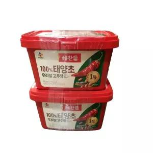 해찬들 우리 쌀 태양초 고추장 1.8KG x 2개 코스트코 식사 외식 점심시간 집밥 분식 간편요리