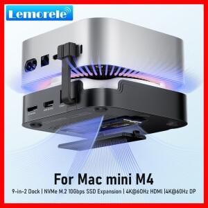 레모렐 맥미니 M4 도크 USB 허브 4K@60Hz HDMI DP 도킹 스테이션 액세서리 10Gbps SSD 인클로저 TF 맥 C