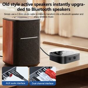 KEBIDU NFC Bluetooth 6.0 오디오 수신기 3.5mm AUX R/L RCA 스테레오 무손실 음악 무선 어댑터 USB U 디