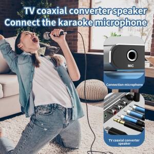 HIFI Bluetooth 5.2 오디오 수신기 DAC 동축 디지털-아날로그 변환기 3.5mm AUX RCA 마이크 U 디스크 잭