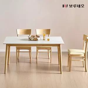 앳홈 위즈 뉴잉 원목 통세라믹 4인용 식탁+의자 4개_착불