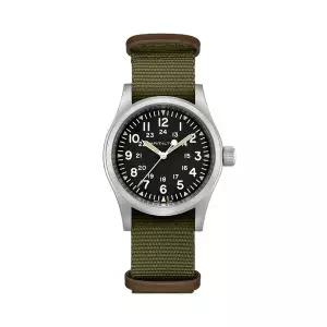[하프클럽/해밀턴]해밀턴 H69439931 카키필드 남성 나토밴드 메커니컬 38mm