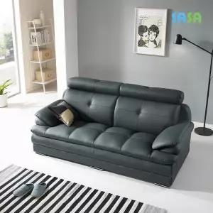 데코라인(매장상품) 템즈 8503 3인 에어레더 소파 (네이비)