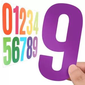 숫자 스티커 0-9 컬러 높이 10cm 번호 넘버링 라벨