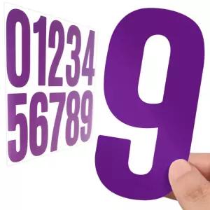 숫자 스티커 0-9 퍼플 높이 10cm 번호 넘버링 라벨