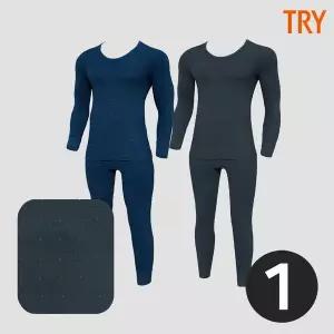 [TRY]트라이 겨울 남자순면내복 40수 양면 겨울 동내의 시보리 상하 세트
