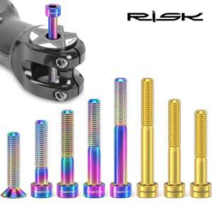 위험 자전거 티타늄 볼트 나사 M6x30 M6x35 M6x40 M6x50 셋 스템 캡 커버 디스크 브레이크 캘리퍼스 플랫 알렌