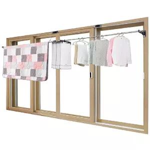 [본사직배]국산 웰렉스 창틀 와이어행거 CTY 발코니 베란다 창문 원룸 빨래건조대 이불 건조봉