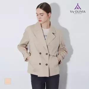 [비비올리비아] 베이직 숏 트렌치자켓_VVCEB4S2161